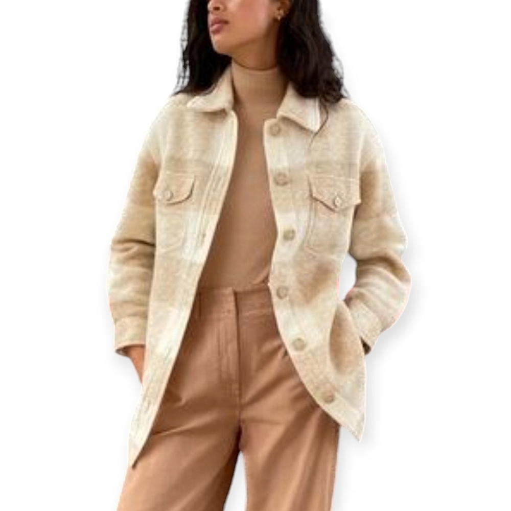 Wilfred Cream Beige Pea Coat